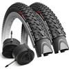 Fincci Copertone Mtb 27.5 - Set Pneumatici Pieghevole 27.5x2.10 Pollici 54-584 con 2 Presta Camera daria, Gomme Oncamp per bici da corsa, Strada, Mountain Bike, E Bicicletta, Confezione da 2 accessori