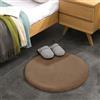 Teppich Wölkchen Tappeto Soffice Di Pelliccia Finta Di Coniglio - Decorazione Da Salotto - Tappeto Di Pelliccia Lavabile Come Tappetino Da Letto - Marrone - 60cm Rotondo