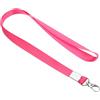 PATIKIL 17 Cordino da Collo, 5pz Larghezza 0,6 Cordino a Cinghia Piatta con Clip a Gancio Girevole per Targhette Porta Badge Chiavi Carte Identità, Rosa Rossa