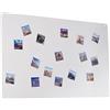 STALFORM Leggera Lavagna Magnetica da Parete Bianco 66x42 cm Pannello Megnetico in Acciaio Memoboard Magnetica per Calamite