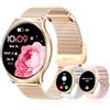INNOFOVO Smartwatch Donna con Effettua/Risposta Chiamate, 1,43'' Orologio Smart Watch Donna Rotondo con 100+ Sportivo,Monitor del Sonno,Frequenza Cardiaca,SpO2,Impermeabile IP67 Fitness Tracker per Android iOS