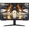 Samsung Gaming Monitor Odyssey G5 (S27AG502), Flat, 27, 2560x1440 (WQHD), HDR 10, IPS, 165 Hz, 1 ms, FreeSync Premium, G-Sync, HDMI, Display Port, Ingresso Audio, HAS, Pivot, Flicker Free