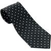 THE MASONIC COLLECTION - Cravatta massonica in 100% seta intrecciata - Cravatta nera con pois bianchi - rifinita a mano - viene fornita in custodia in cellophane -Regalo Massonico Per Uomo