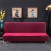 PETCUTE Copridivano Senza Braccioli Elastico copridivano per Divano Letto Senza braccioli Elasticizzato Rosa Rossa