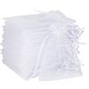 YFZYT Sacchetti Organza 30x40 cm Grandi, 50pz Sacchetti Regalo Bianchi per Bomboniere, Festa della Mamma, Comunione, Battesimo, Cresima, Matrimoni