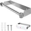 Fonyet Portarotolo da Cucina da Parete Autoadesivo 28 cm Porta Scottex con 2 viti Portarotoli Cucina da Parete in acciaio inox per Cucina e Bagno