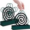 behone Porta Bobina per Zanzare,2 Pezzi Porta Spirali Antizanzare,Fiori, Forme di Rombo,Porta Zampirone da Esterno,Porta Zampirone,Adatto per uso Domestico ed Esterno