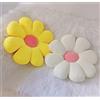 FSRONGXI 2 cuscini con fiori gialli con margherite, graziosi cuscini per pavimento, camera da letto, divano, sedia (giallo e bianco, 38 x 38 cm)
