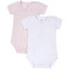 Chicco, Body Neonato, Set di 2 Body a Manica Corta, con Comoda Apertura con Bottoncini, in Morbido Cotone, Lavabili in Lavatrice, Abbigliamento Neonato 0-24 Mesi, Designed in Italy