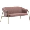 ALMA DESIGN divano SCALA con struttura in acciaio verniciato bronzo - 7130-VAG-PE1-LOTUS