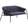 ALMA DESIGN divano SCALA con struttura in acciaio verniciato nero - 7130-VNO-D-PLUSH
