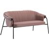ALMA DESIGN divano SCALA con struttura in acciaio verniciato nero - 7130-VNO-PE-MIAMI