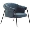 ALMA DESIGN poltrona SCALA con struttura in acciaio verniciato nero - 2130-VNO-PE1-LOTUS