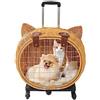 CEIEVER Zaino per cani con trolley, zaino per gatti grandi con ruote per il trasporto fino a 12,5 kg, leggero carrello per cani per cuccioli, animali domestici, 45 x 30 x 40 cm