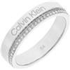 Calvin Klein Anello da Donna Collezione MINIMAL LINEAR in Acciaio Inossidabile con Cristalli - 35000200C