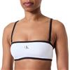 Calvin Klein Donna Top Bikini a Fascia Bandeau Retro, Bianco (Pvh Classic White), XL
