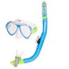 AKTIVE Aqua Sport Occhiali da Immersione con tubo asciutto per bambini, Supporto per fotocamera rimovibile, valvola di scarico, silicone, lattice libero, lenti in vetro temperato, ugello TPR,