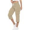 IHEHUA Pantaloni da trekking casual da donna in tinta unita Pantaloni da trekking esterni/4 pantaloni estivi Capri pantaloni cargo leggeri elasticizzati pantaloni da trekking tuta da donna pantaloni