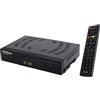 Vantage VT-93 DVB-T2 Ricevitore, decoder digitale terrestre, Ricevente Antenna, TV in HD, PVR Ready, digitale, Full-HD 1080p, HDMI, Media Player, S/PDIF, USB 2.0, LAN, 12V compatibile, nero