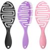 Aswewamt 3 spazzole districanti per capelli, spazzola flessibile per capelli bagnati, spazzola per capelli unica a spirale per donne e ragazze
