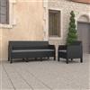 Vidaxl Set Divani da Giardino 2 pz con Cuscini in Rattan PP Antracite