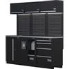 SOGI Arredamento modulare in lamiera SOGI ARR-OFF-2040 per officina e garage - piano in acciaio inox - 2040x466x2000 mm