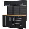 SOGI Arredamento modulare in lamiera SOGI ARR-OFF-2040-L per officina e garage - piano in legno - 2040x465x2000 mm