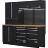 SOGI Arredamento modulare in lamiera SOGI ARR-OFF-2275-L per officina e garage - piano in legno - 2275x465x2000 mm