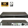 Hikvision NVR Registratore IP 16 Canali PoE 12Mp acusense + Hard disk 2Tb - DS-7616NXI-K2/16P F