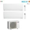 Mitsubishi Electric Climatizzatore Condizionatore MITSUBISHI ELECTRIC Linea Plus Dual split Serie MSZ-AY Inverter Da 12000+12000 Btu Con MXZ-2F53VF WI-FI INTEGRATO R-32 12+12 A+++/A++