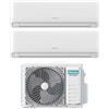 Hisense Climatizzatore Dual Split Inverter 12000+12000 Btu Condizionatore con Pompa di calore Classe A++/A++ Gas R32 (Unità Interna + Unità Esterna) KF35MR01G+KF35MR01G+2AMW52U4RXC Ecosense