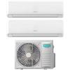 Hisense Climatizzatore Dual Split Inverter 7000+7000 Btu Condizionatore con Pompa di calore Classe A++/A+ Gas R32 (Unità Interna + Unità Esterna) KF20MR01G+KF20MR01G+2AMW35U4RGC Ecosense