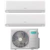 Hisense Climatizzatore Dual Split Inverter 7000+7000 Btu Condizionatore con Pompa di calore Classe A++/A+ Gas R32 (Unità Interna + Unità Esterna) KF20MR01G+KF20MR01G+2AMW42U4RGC Ecosense