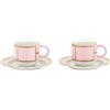 GINORI 1735 SET DI 2 TAZZE CAFFE, DIVA ROSA PASTELLO