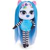 NICI Animali Peluche Pixidoos NALI con 3 Accessori in Confezione Regalo, Colore Blu/Nero, 20 cm, 47508