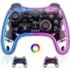 Aceshop Controller per Switch/Switch OLED/Switch Lite/PC/Android/IOS/PC, Trasparente Controller per Switch PRO con Luce RGB Wireless Controller per Switch con Turbo/6-Axis Gyro/Vibrazione/Svegliati