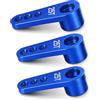 SUNGOOYUE 3Pcs Alluminio 25T RC Servo Horns Braccio di Sterzo in Metallo Compatibile con 1/8 1/10 RC Car(Blu)
