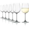 Stölzle Lausitz Bicchieri da Vino Bianco Weinland Set di 6, 350 ml - Calici Ideali per Vini Bianchi Corposi & Rossi Medi - Eleganti Calici in Cristallo - Lavabili in Lavastoviglie e Made in Germany