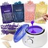 Vinmall scaldacera kit cera brasiliana ceretta brasiliana: scaldacera 400g Cera, brasiliana kit completo scalda cera per ceretta per Uomo Donna 30 Spatole Bianco