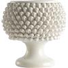 BEVILACQUA VASO PIGNA, CERAMICA SICILIANA BIANCO, L - h 25 cm x L 25 cm