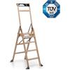 FOPPA PEDRETTI SCALA DA 3 A 5 GRADINI, LASCALA LEGNO NATURALE, 4 GRADINI - h 178 x P 89 x L 64 cm