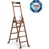 FOPPA PEDRETTI SCALA DA 3 A 5 GRADINI, LASCALA MARRONE NOCE, 5 GRADINI - h 199 x P 105 x L 64 cm