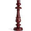 BEVILACQUA CANDELABRO BAROCCO 35 CM, LISCIO BORDEAUX