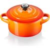 LE CREUSET MINI COCOTTE 10 CM, GRES VETRIFICATO ARANCIONE FLAME (FIAMMA)