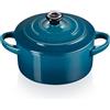 LE CREUSET MINI COCOTTE 10 CM, GRES VETRIFICATO BLU