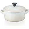LE CREUSET MINI COCOTTE 10 CM, GRES VETRIFICATO MERINGA