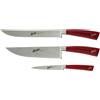 BERKEL SET DI 3 COLTELLI CHEF, ELEGANCE ROSSO