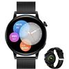 Aliwisdom Smartwatch per Uomo Donna, 1,36'' HD Rotondo Smart Watch con chiamate Bluetooth e promemoria Whatsapp, Fitness Tracker Impermeabile Orologio Fitness per iPhone Android (Nero)