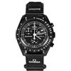 Swatch Orologio da Polso Moonswatch Omega x Mission to the Moonphase Snoopy Nero