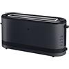 WMF Küchenminis - Tostapane a taglio lungo, 2 fette con inserto per panini, misura XXL, funzione bagel, 7 livelli di doratura, 900 W, tostapane in acciaio inox opaco, nero